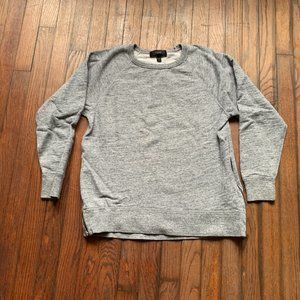 J. CREW Men's Crewneck Sweatshirt with Zipper | Grey | Size Small